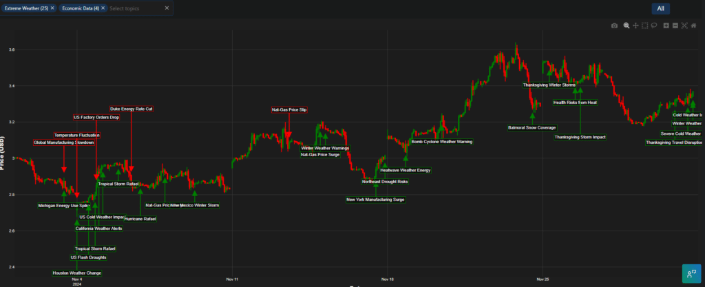 Natural gas price news - US natural gas Henry Hub analysis November 2024 insights taken from our Trading Co-Pilot