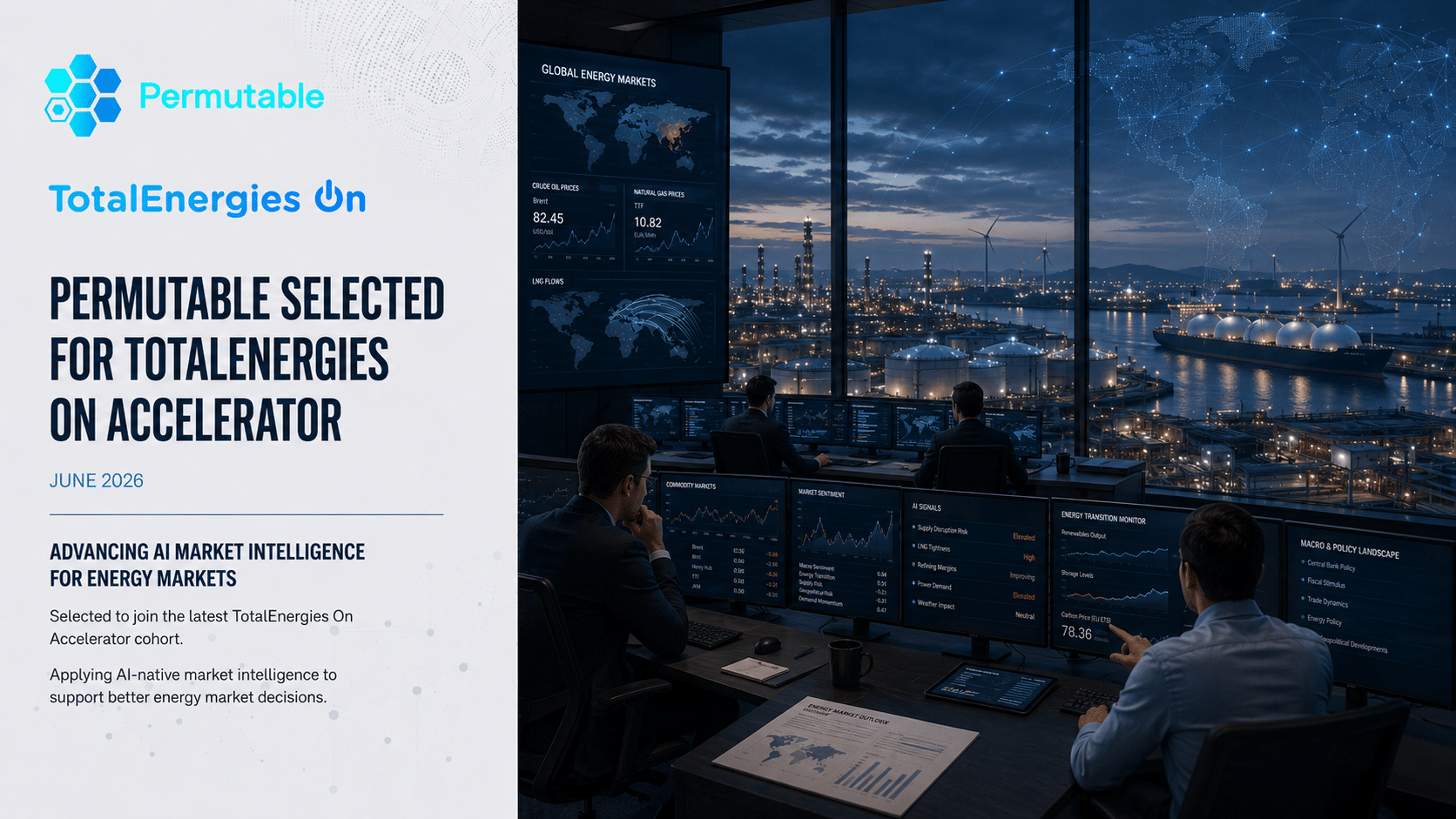 Permutable accepted for Total Energies On accelerator advancing AI market intelligence for energy markets cover image